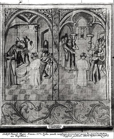 Pilate Washes His Hands, Ecce Homo, One of Four Sets for a Performance of the Mystery of the Passion, from Hotel-Dieu, Reims by French School